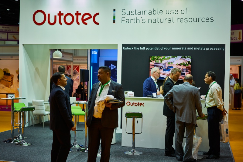 Стенд компании Outotec (Финляндия) на выставке